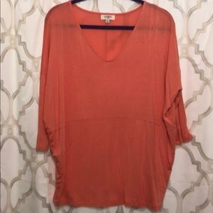 Coral Umgee 3/4 sleeve blouse